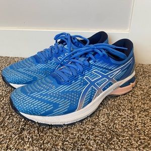 Asics Womens GT 2000 8 1012A591 Running Athletic Shoes Sneakers Size 8 Blue